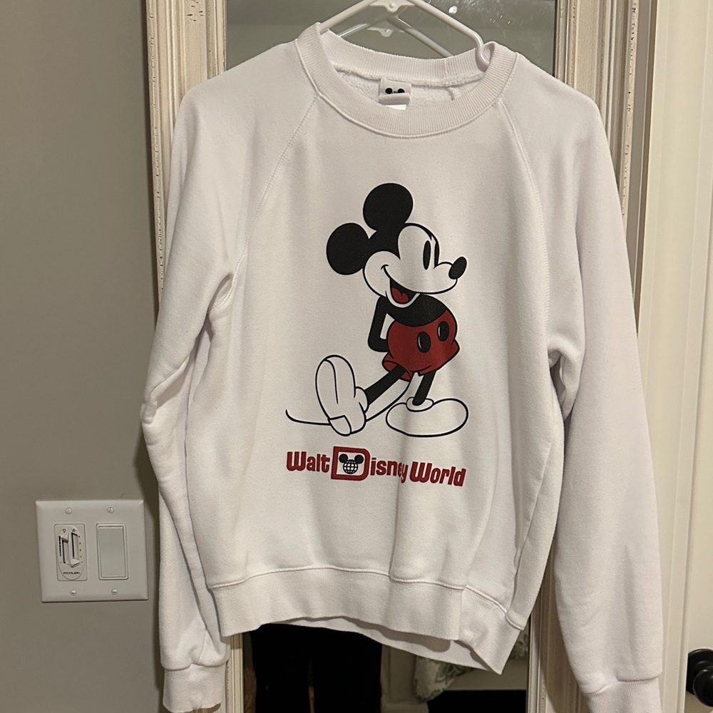 Disney Mickey Mouse White Sweatshirt